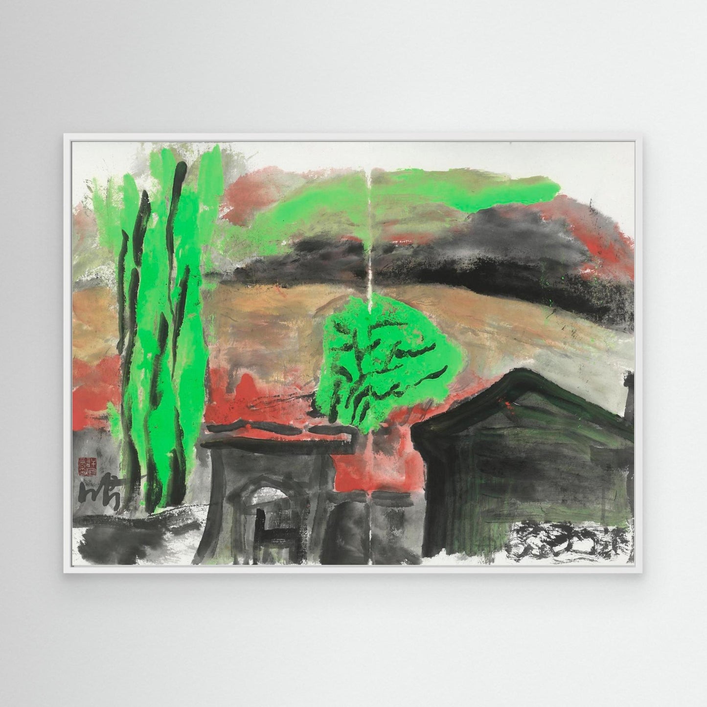 Neon Grove at Dusk - Print on Canvas