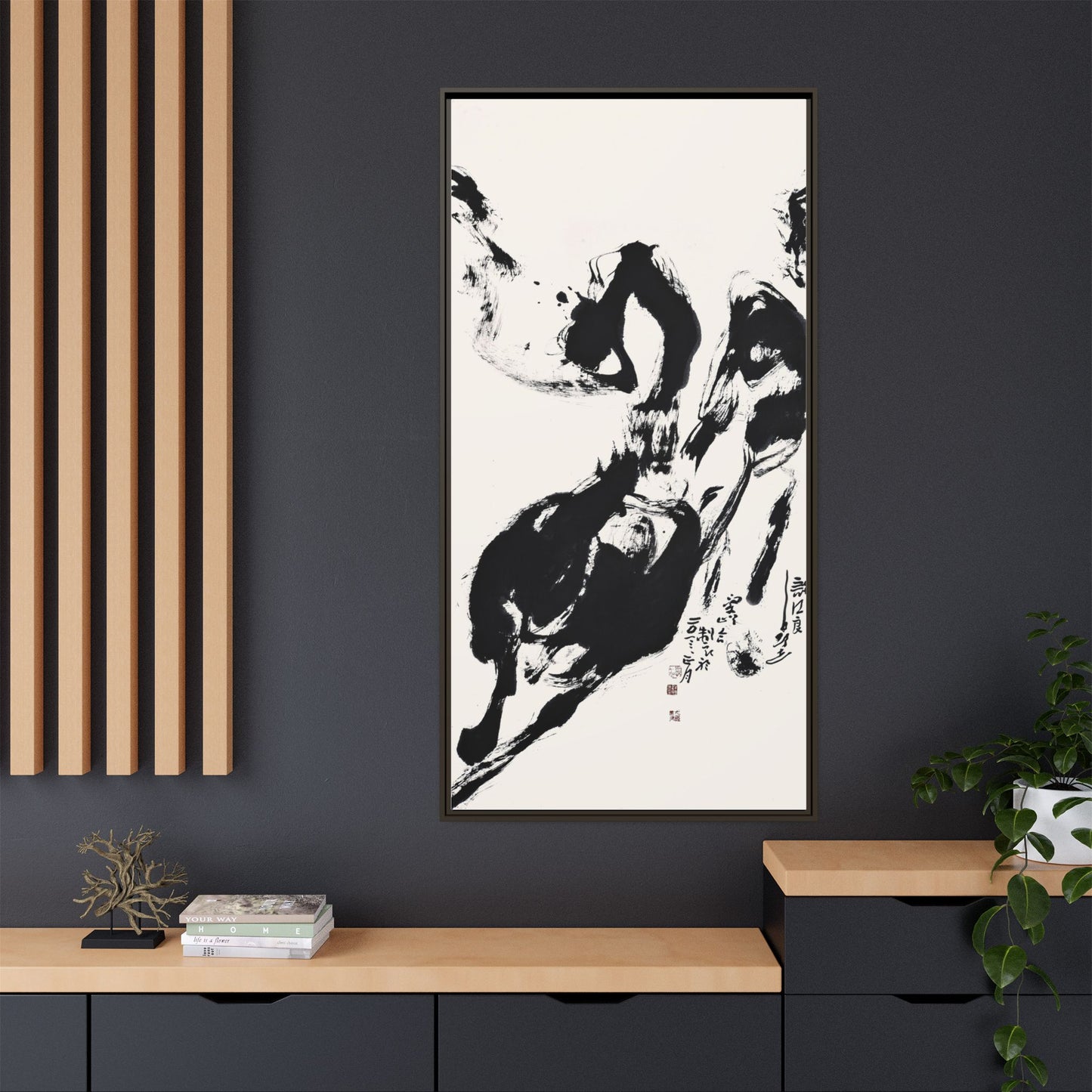 Abstract Framed Canvas Print – Multi-Color Art for Contemporary Spaces