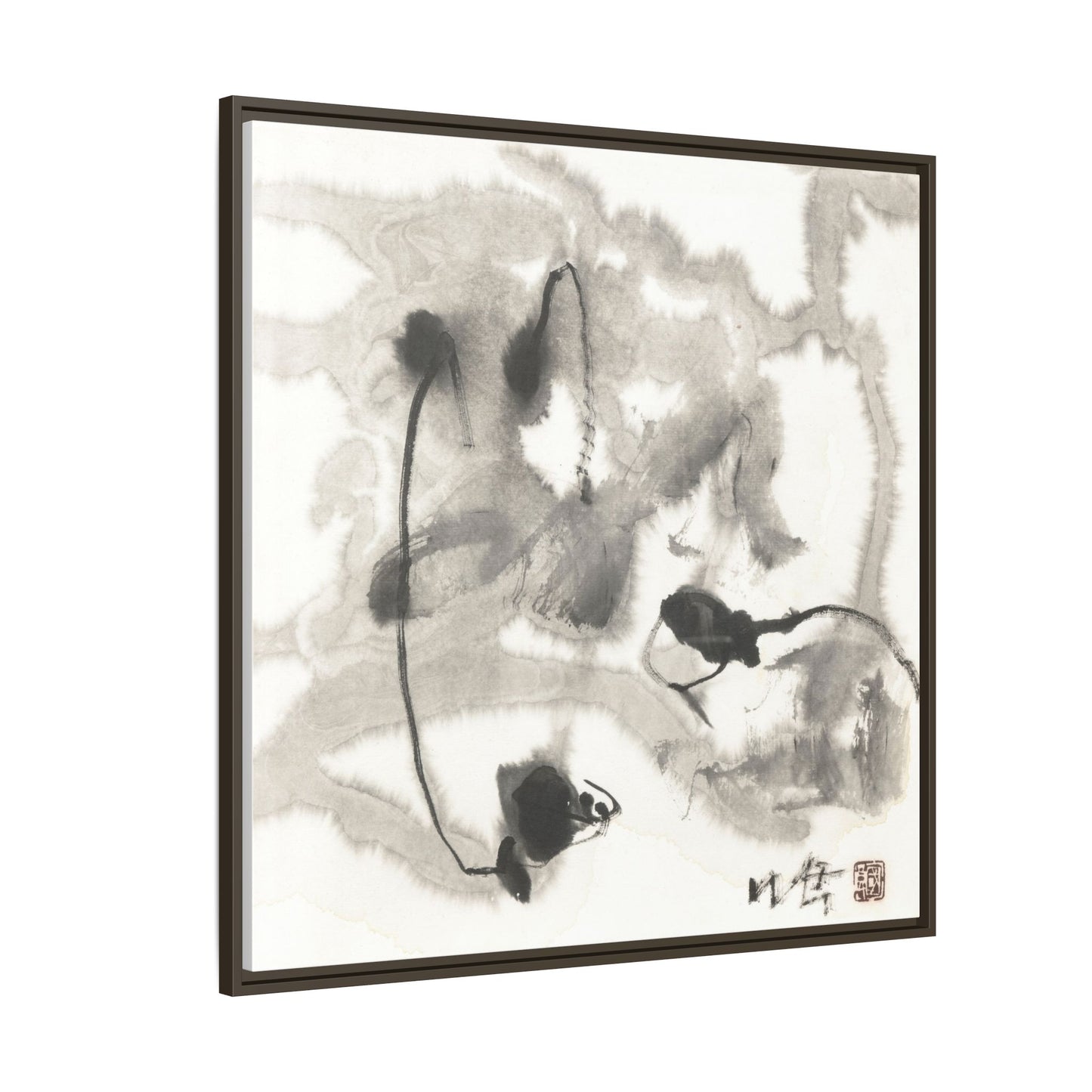 Framed Matte Canvas Art - Abstract Hotel Scenic Decor - Multi-Color Wall Art