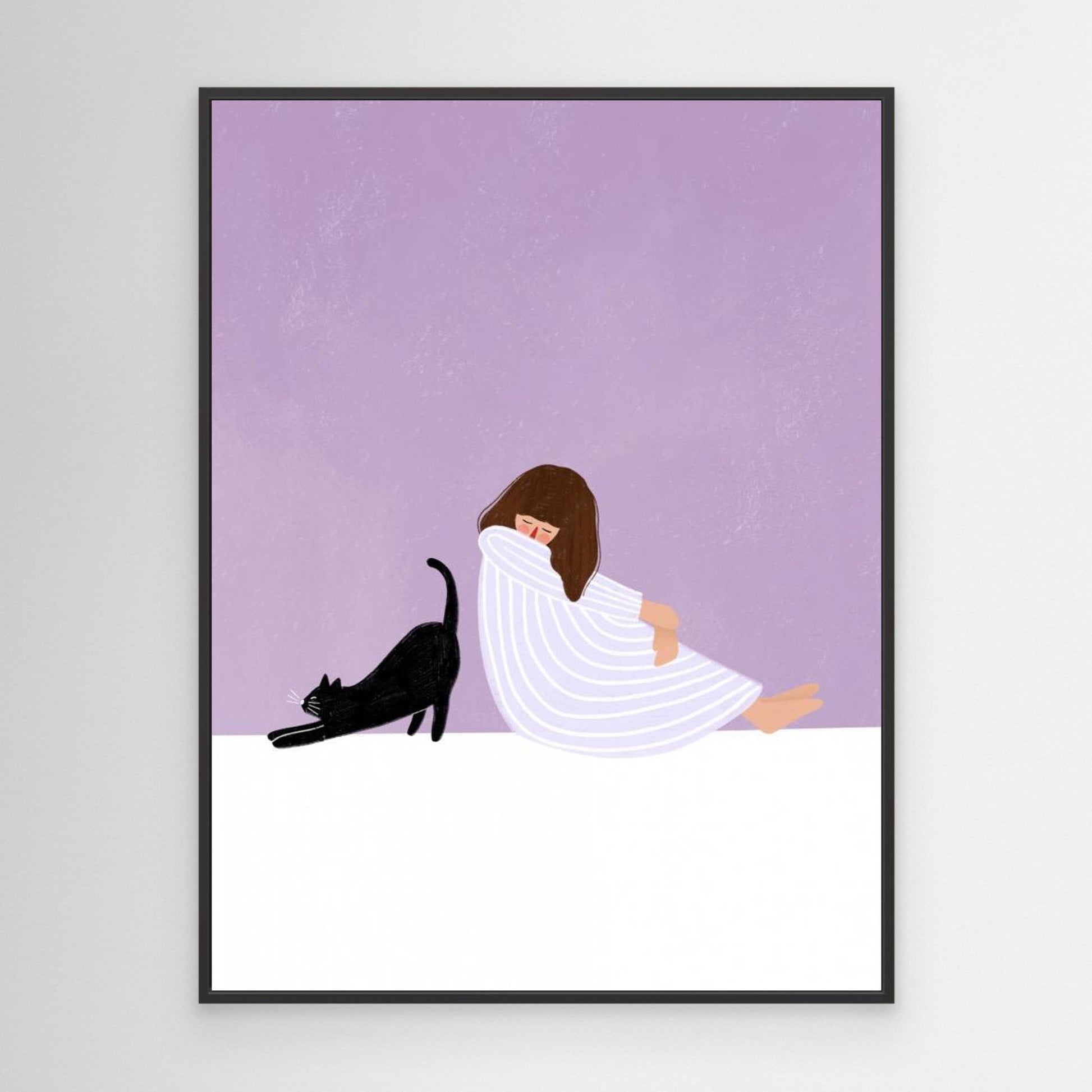 Girl and Cat by Bea Müller