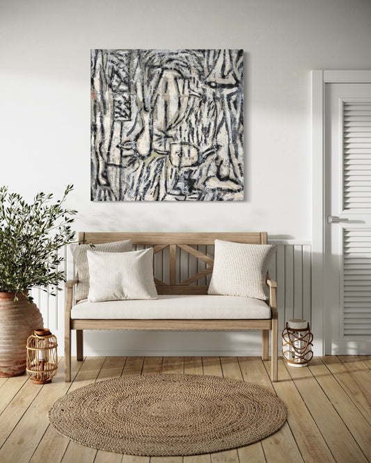 Monsoon Script - Canvas Print