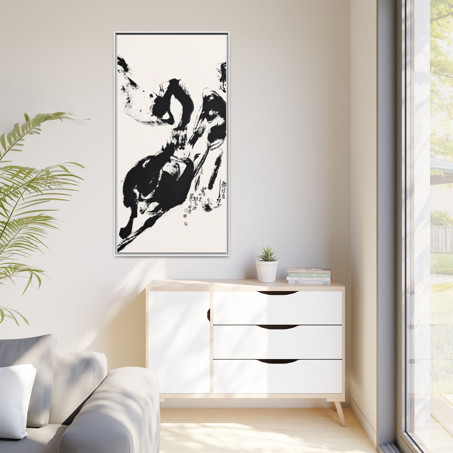 Abstract Framed Canvas Print – Multi-Color Art for Contemporary Spaces