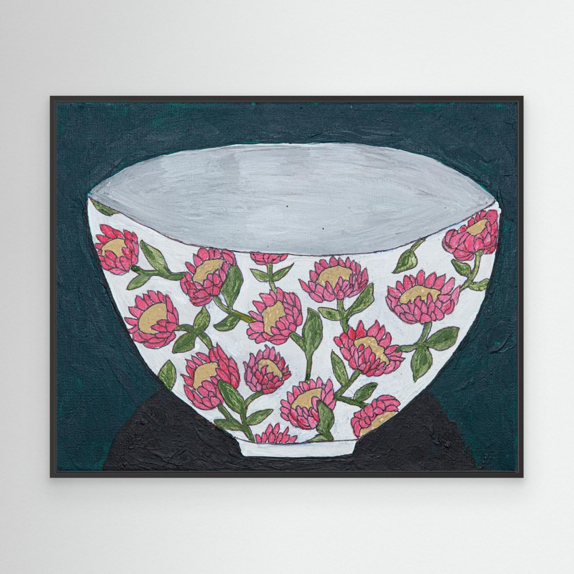 Pink Protea Bowl by Dale Hefer &Amp; Family