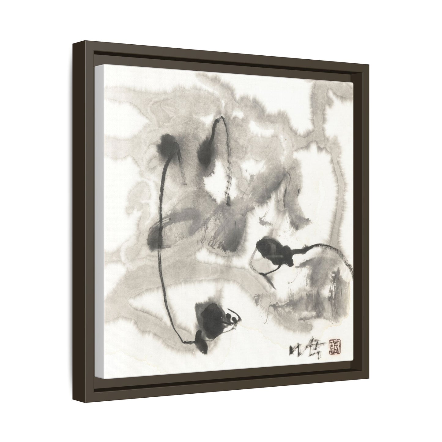 Framed Matte Canvas Art - Abstract Hotel Scenic Decor - Multi-Color Wall Art