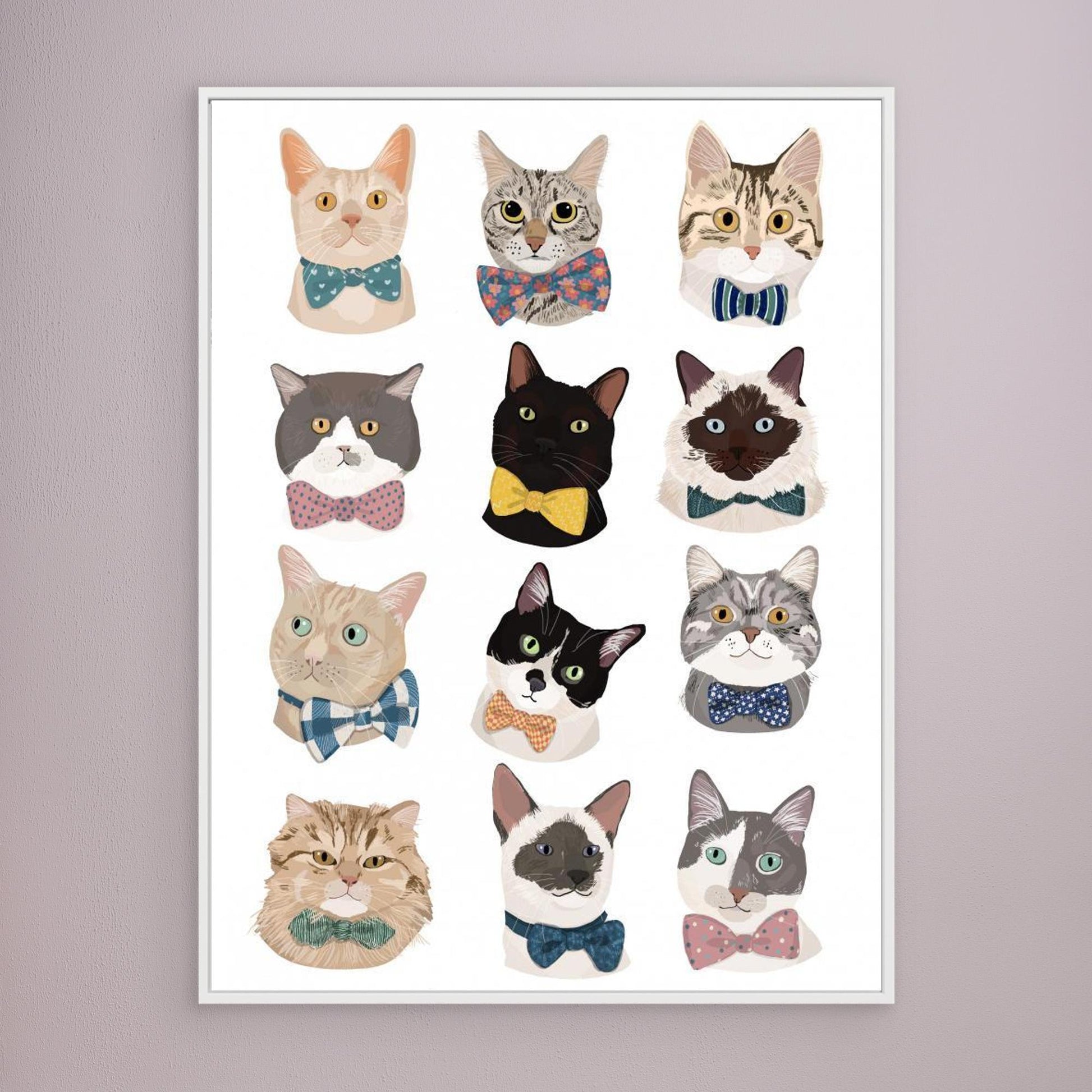 Cats In Bow Tie by Hanna Melin