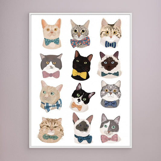 Cats In Bow Tie by Hanna Melin