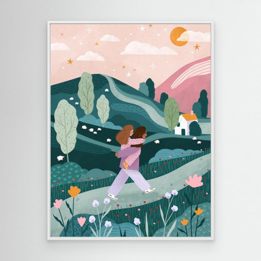Mummy Daughter Countryside Walk by Bea Müller