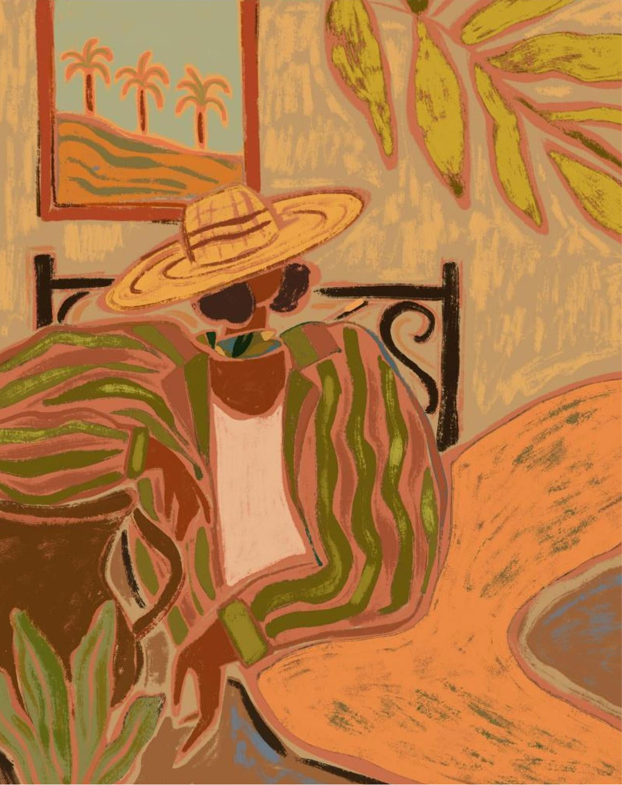 Lady in Stripe by Arty Guava