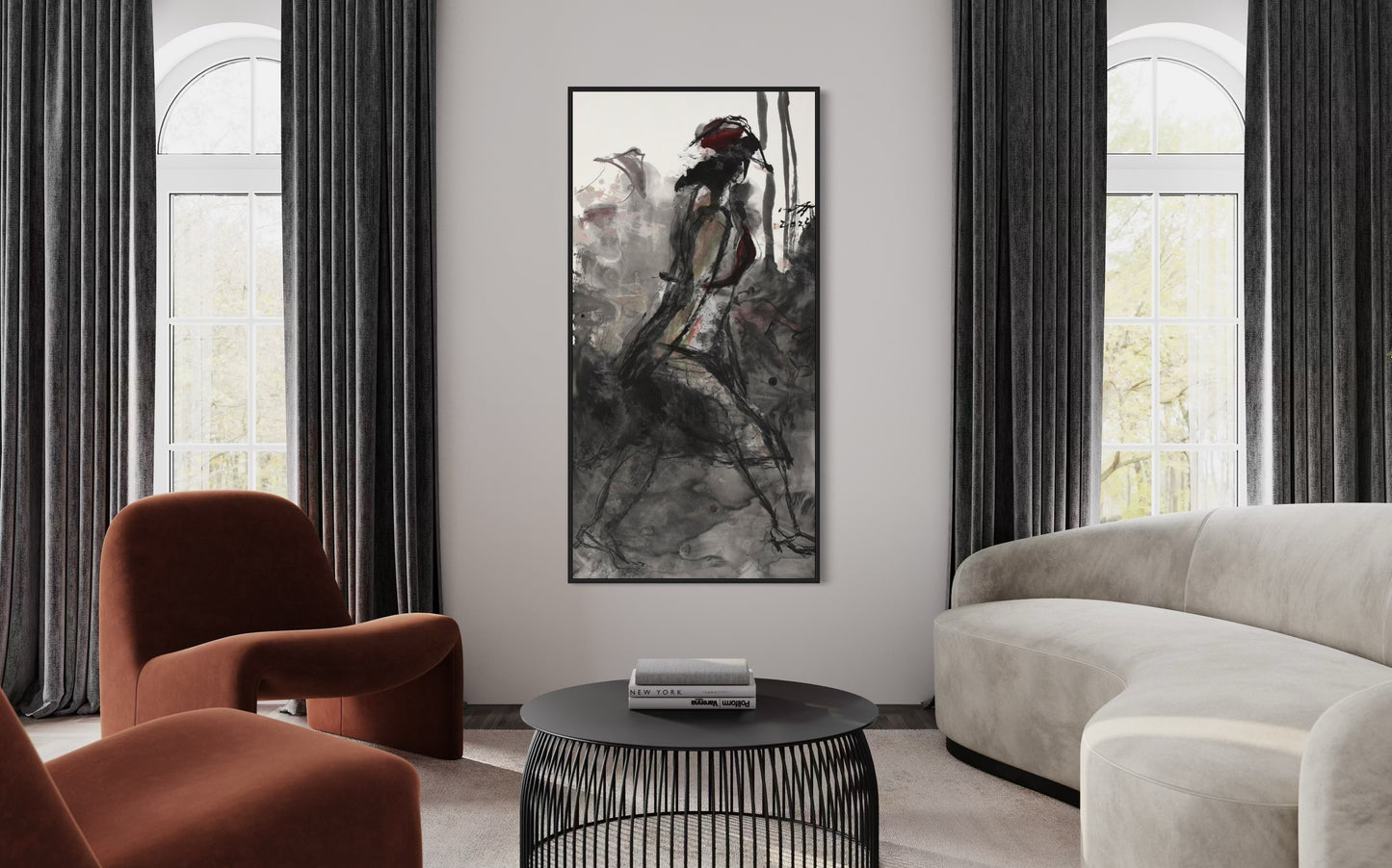 Stride Through the Mist - Canvas Print
