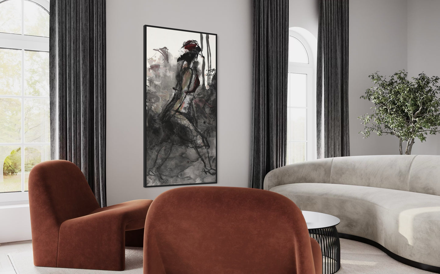 Stride Through the Mist - Canvas Print