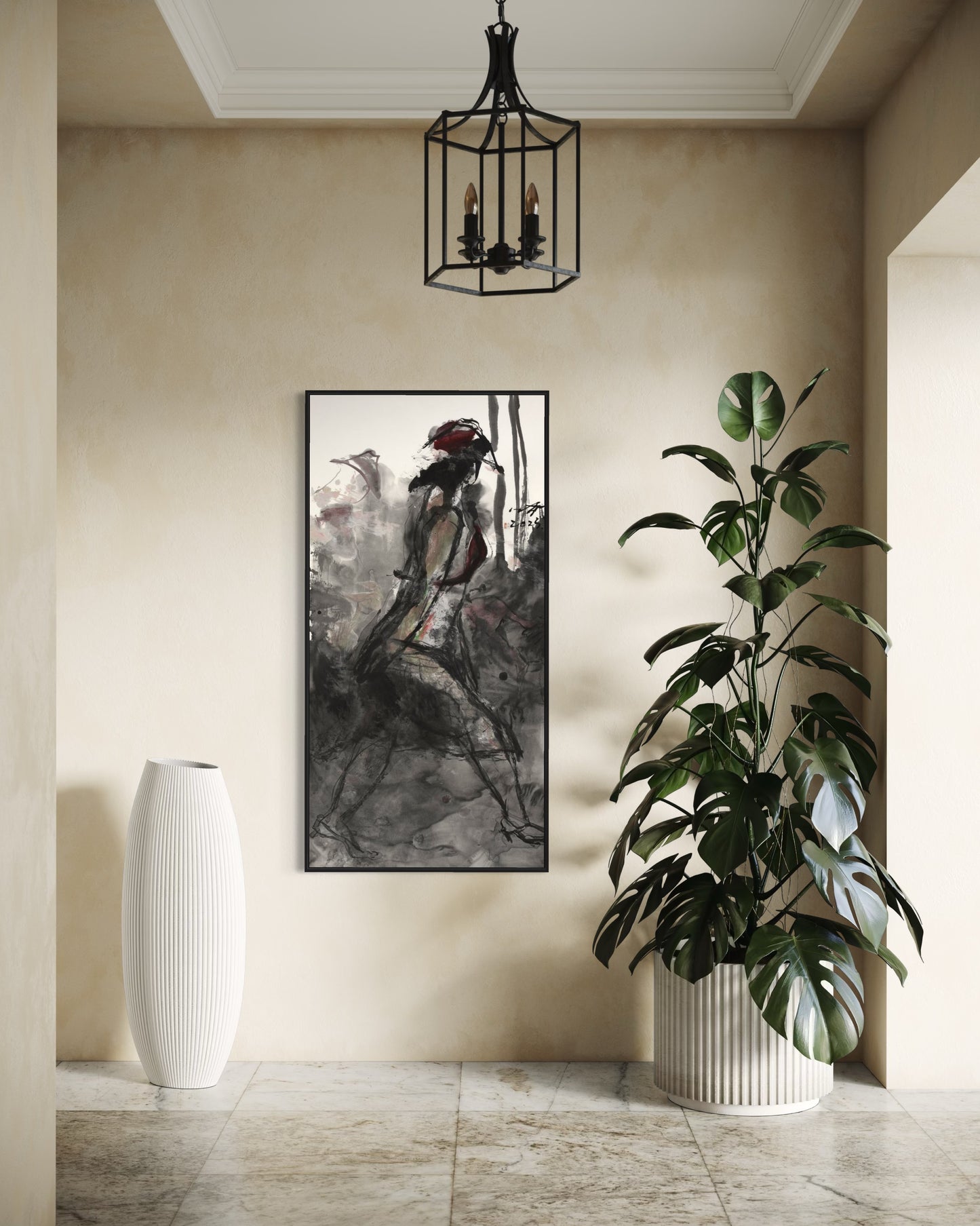 Stride Through the Mist - Canvas Print