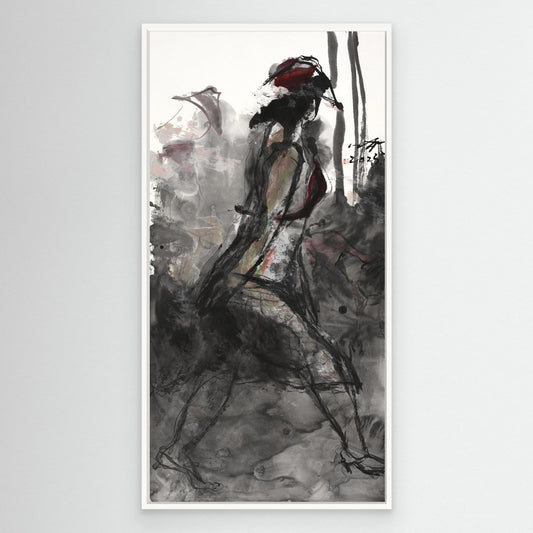 Stride Through the Mist - Canvas Print