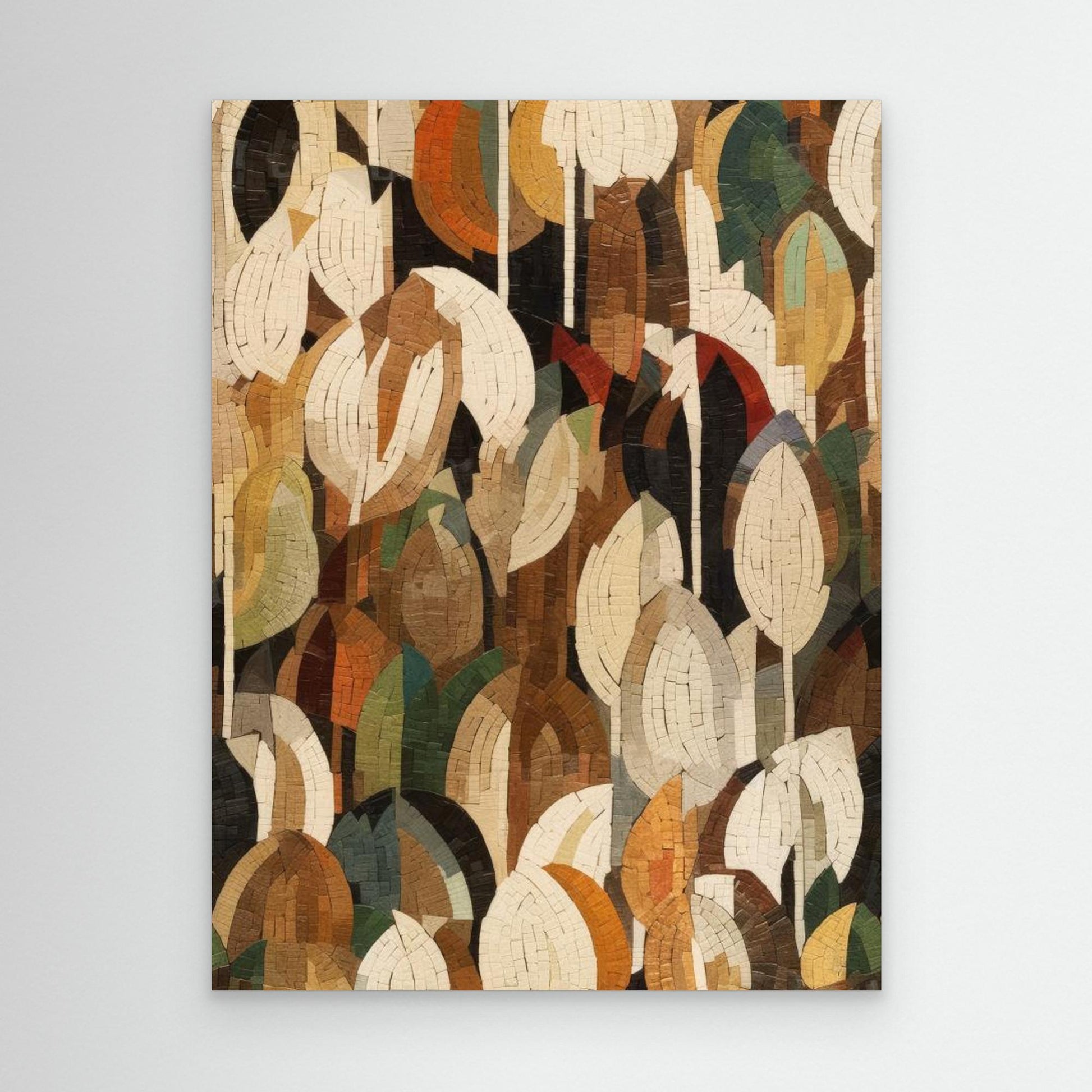 Mosaic Leafs by Treechild - Canvas Print
