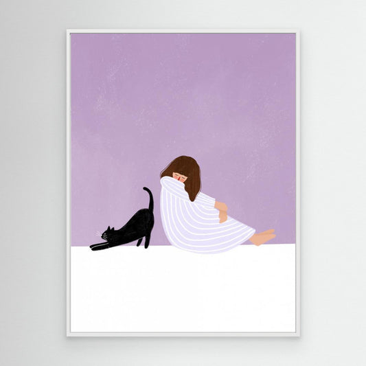 Girl and Cat by Bea Müller