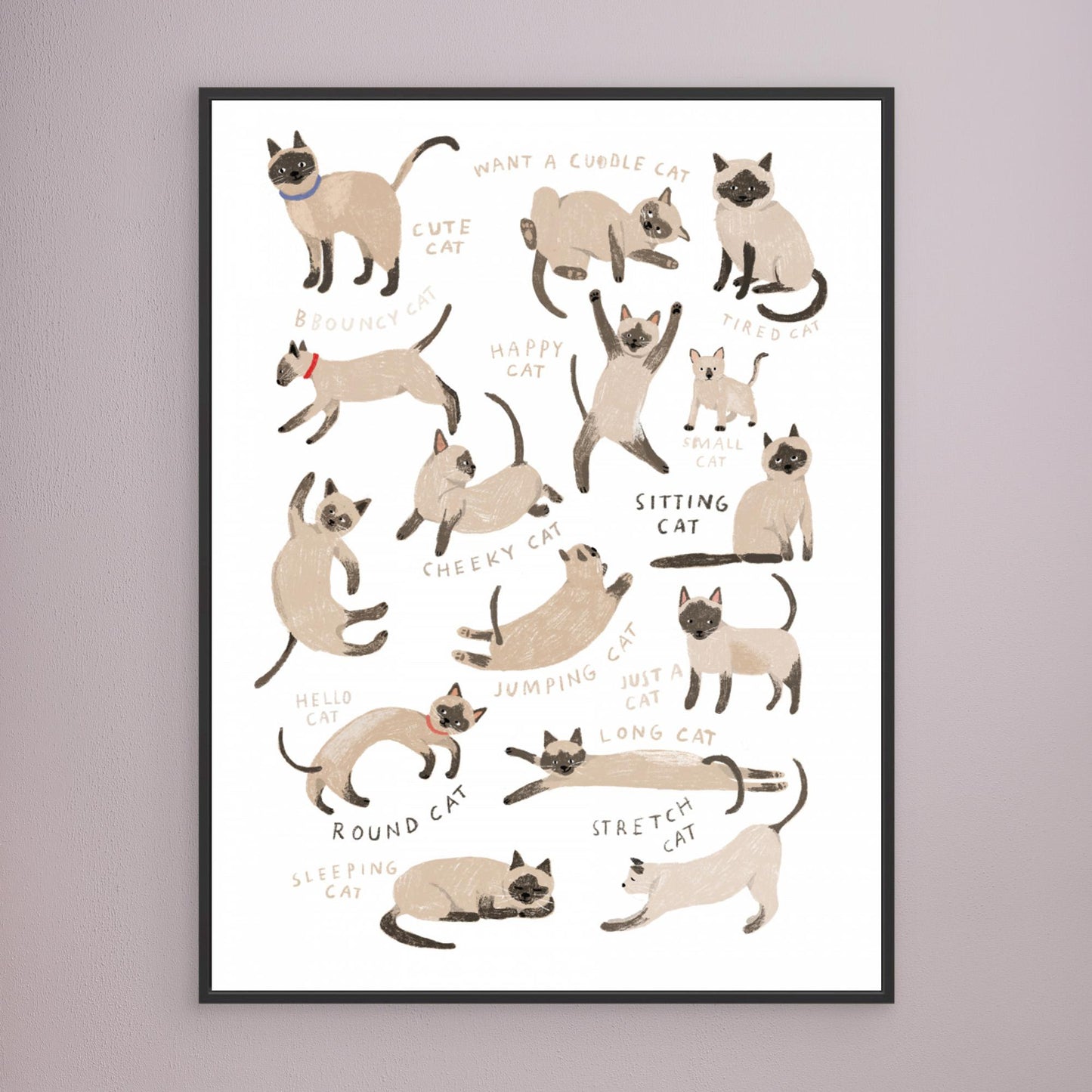 Siamese Cat Print by Hanna Melin