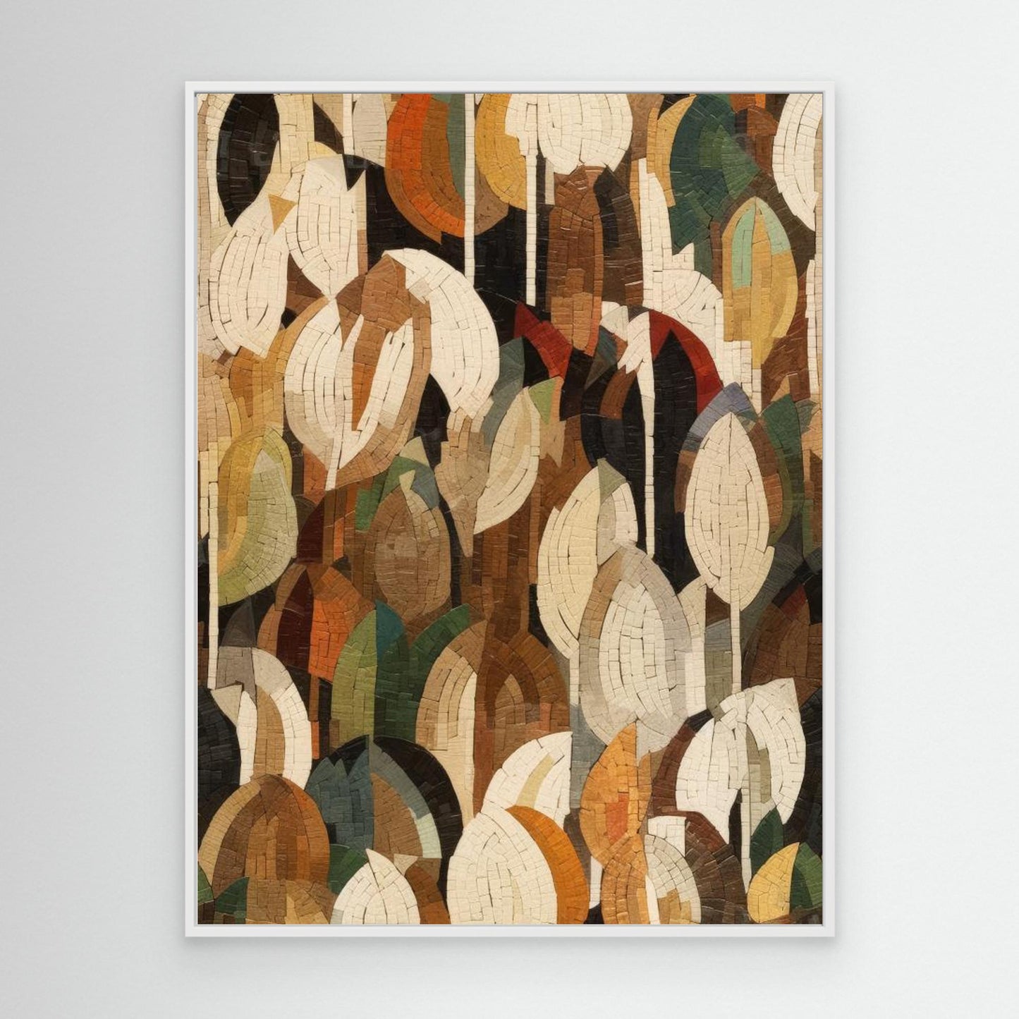 Mosaic Leafs by Treechild - Canvas Print