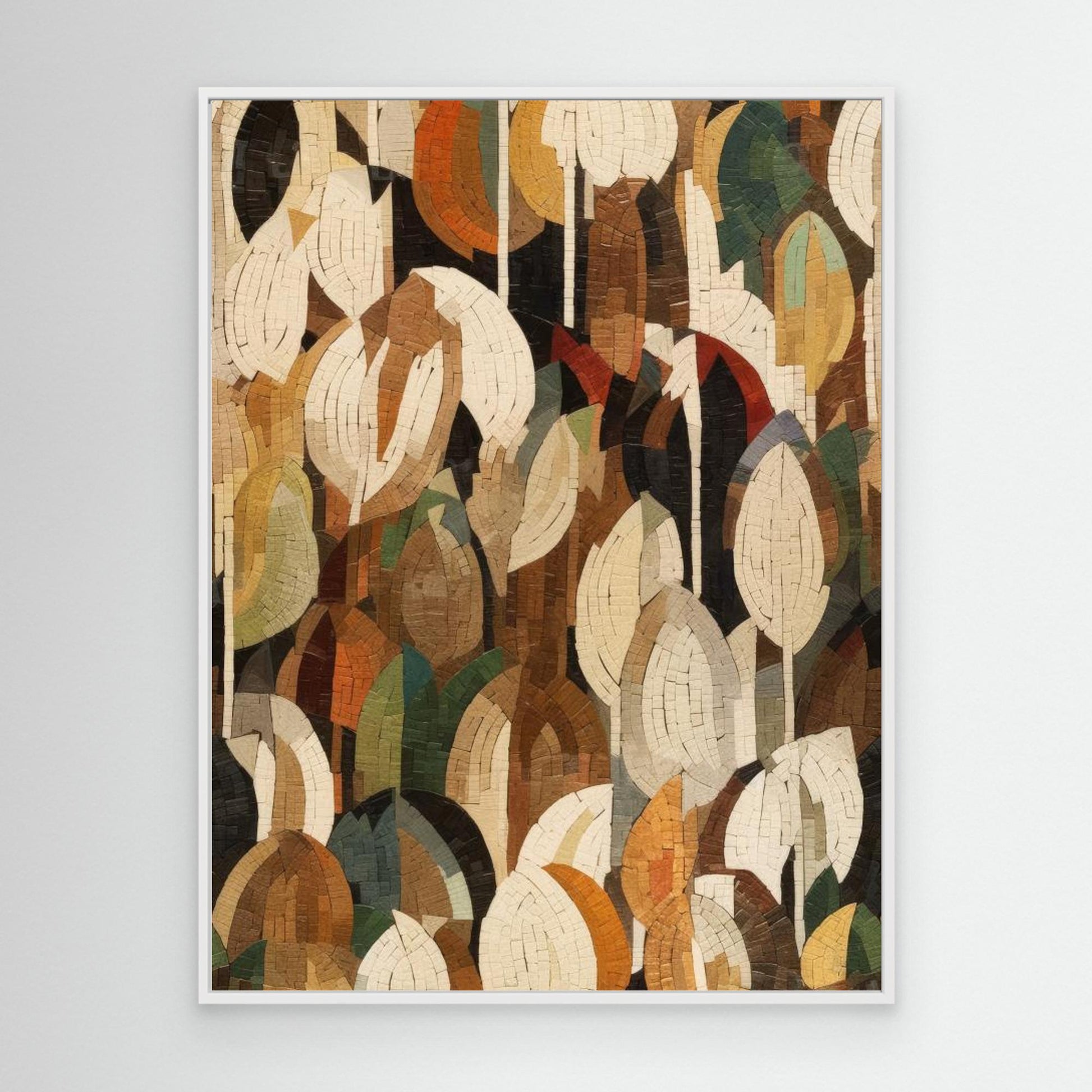 Mosaic Leafs by Treechild - Canvas Print