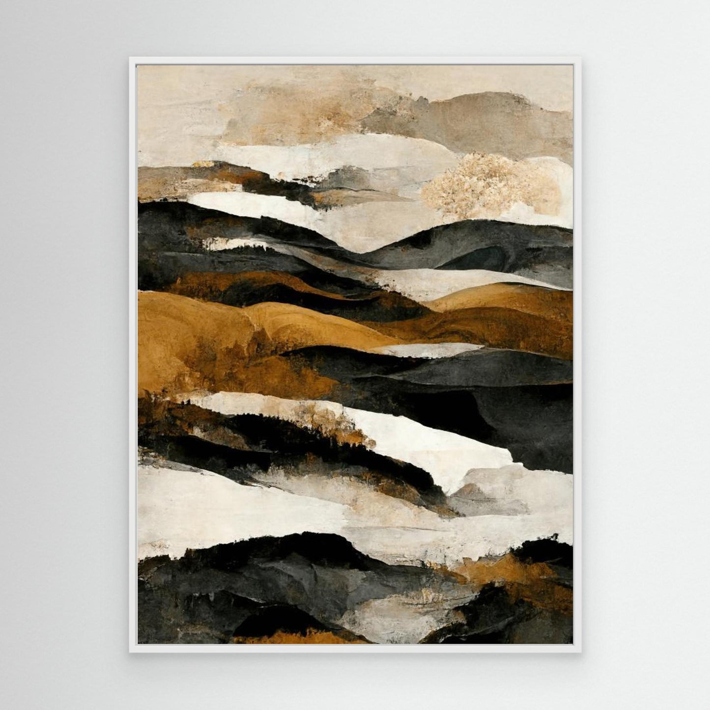 Ochre And Beige Mountains by Treechild - Canvas Print