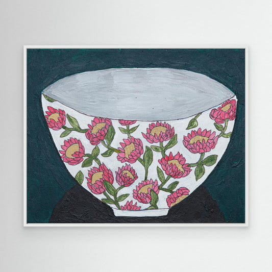 Pink Protea Bowl by Dale Hefer &Amp; Family