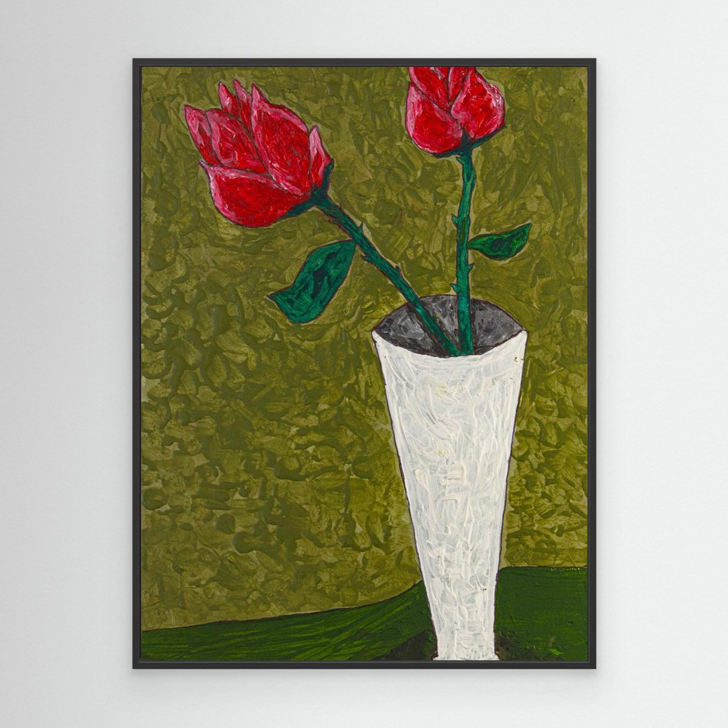 Roses On Green by Dale Hefer &Amp; Family