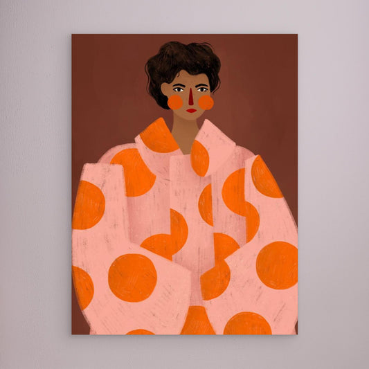 Woman With Orange Dots by Bea Müller