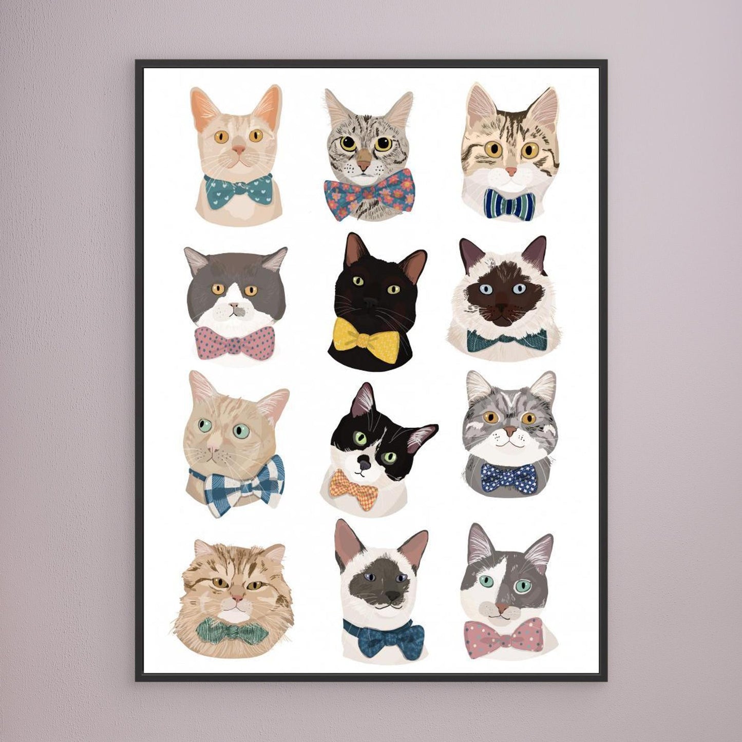 Cats In Bow Tie by Hanna Melin