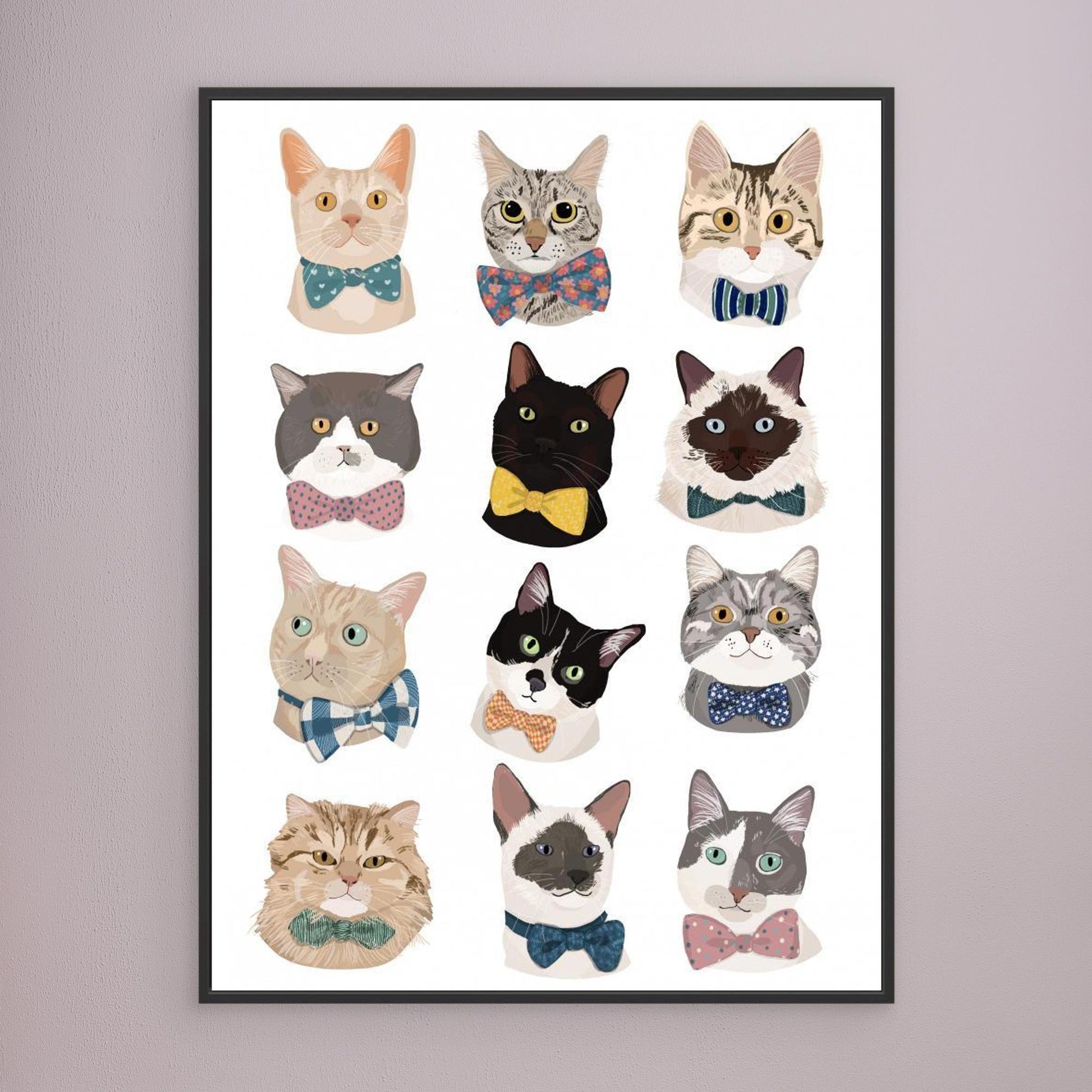 Cats In Bow Tie by Hanna Melin