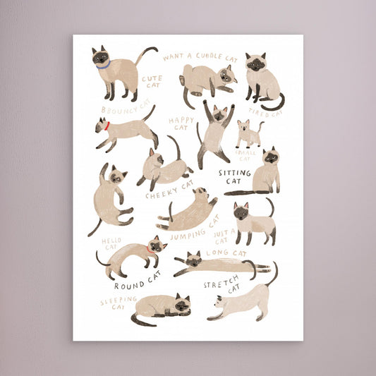 Siamese Cat Print by Hanna Melin
