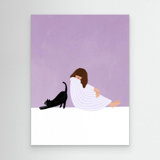 Girl and Cat by Bea Müller