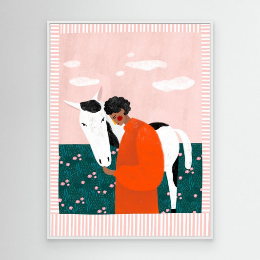 Girl and Horse by Bea Müller
