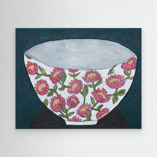 Pink Protea Bowl by Dale Hefer &Amp; Family