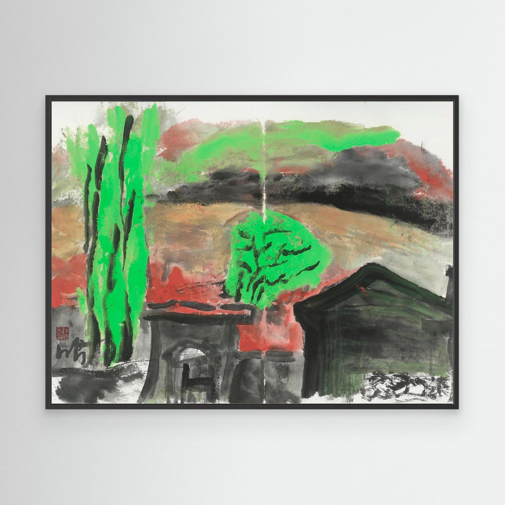 Neon Grove at Dusk - Print on Canvas