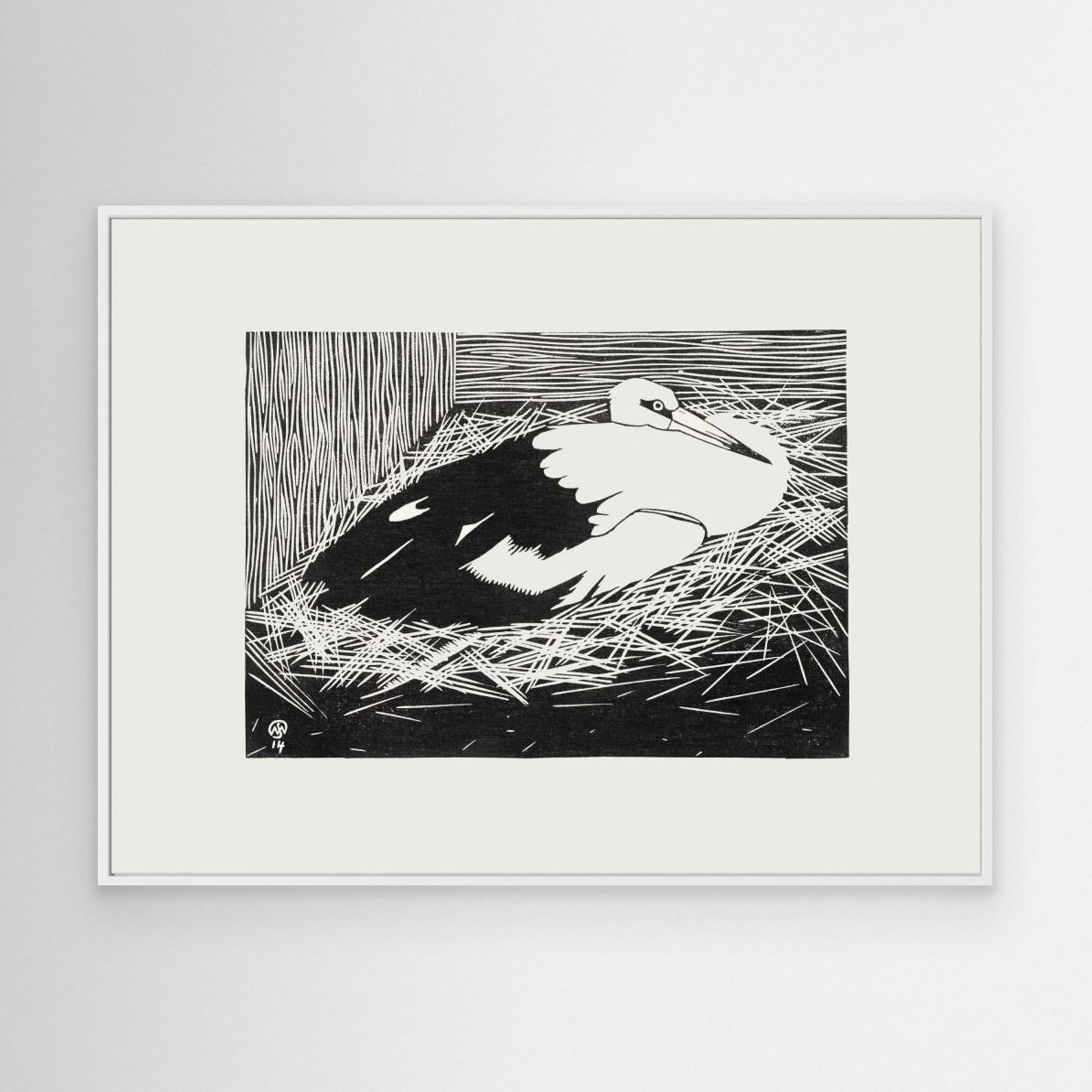 White Maguar Stork by Pictufy