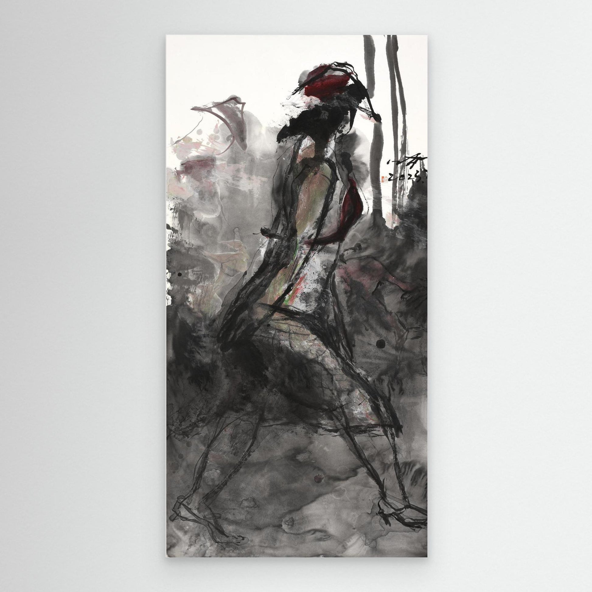 Stride Through the Mist - Canvas Print