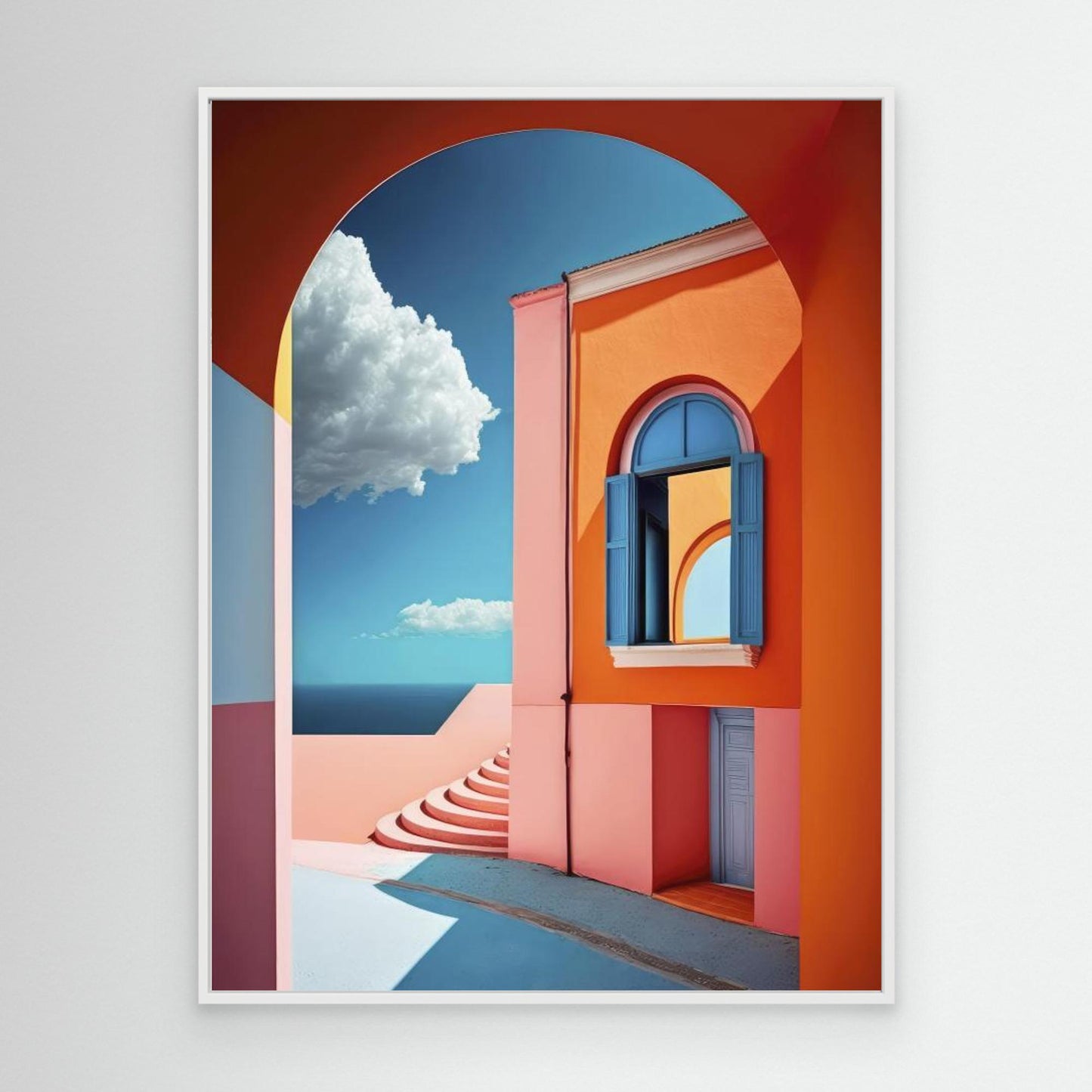 Geometric Village by Treechild - Canvas Print