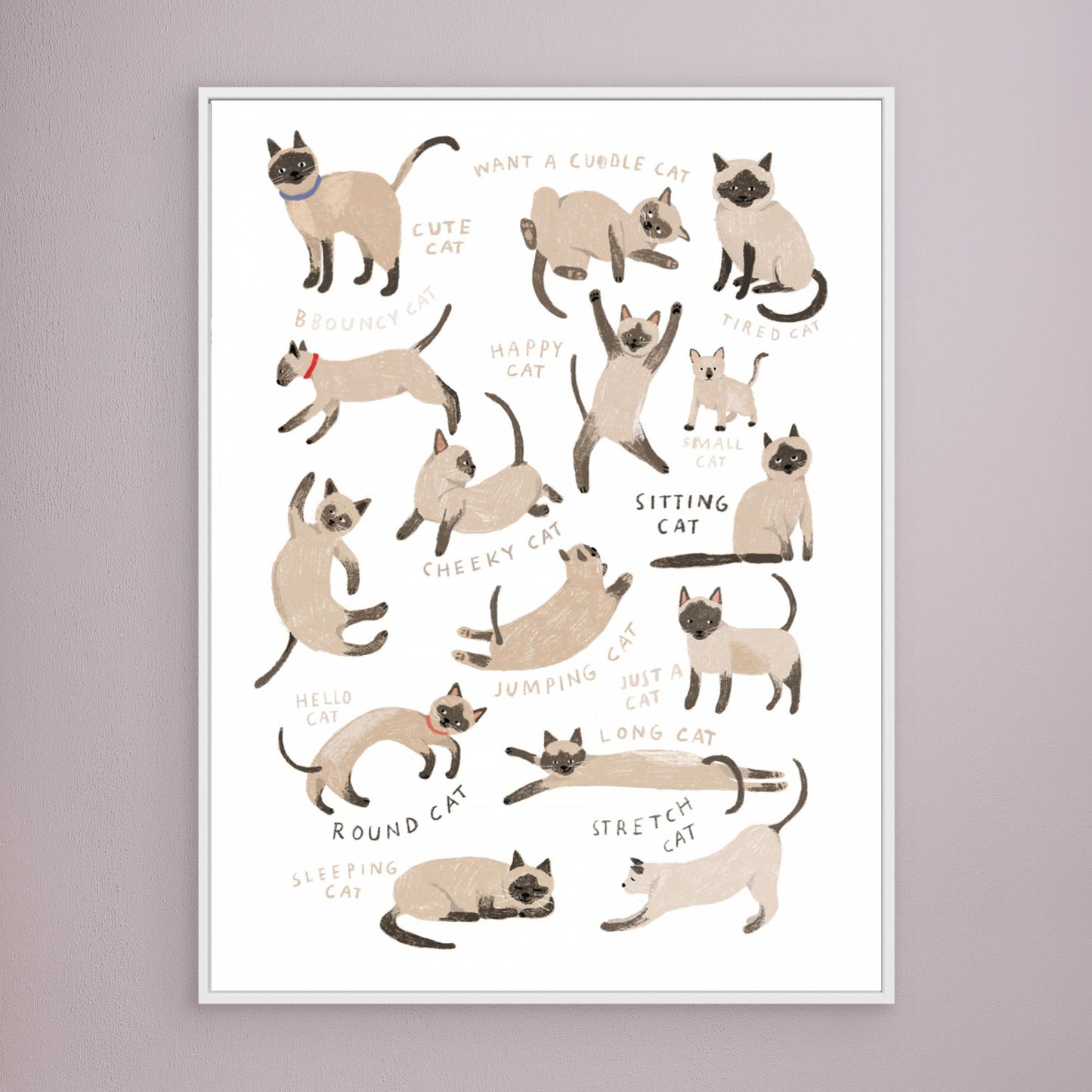 Siamese Cat Print by Hanna Melin