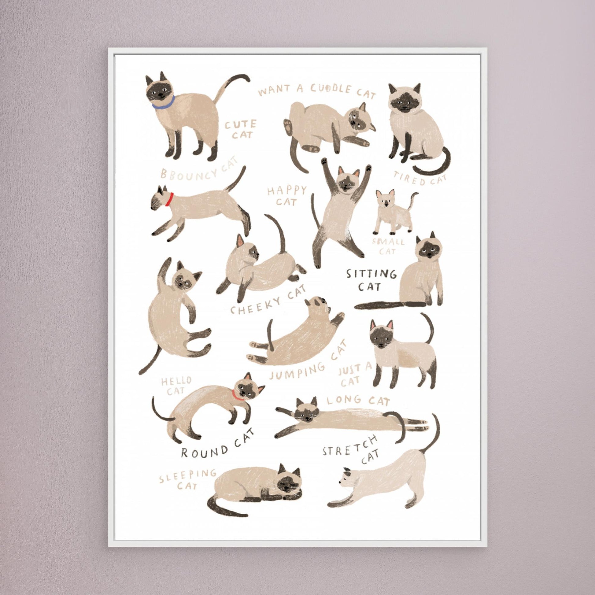 Siamese Cat Print by Hanna Melin