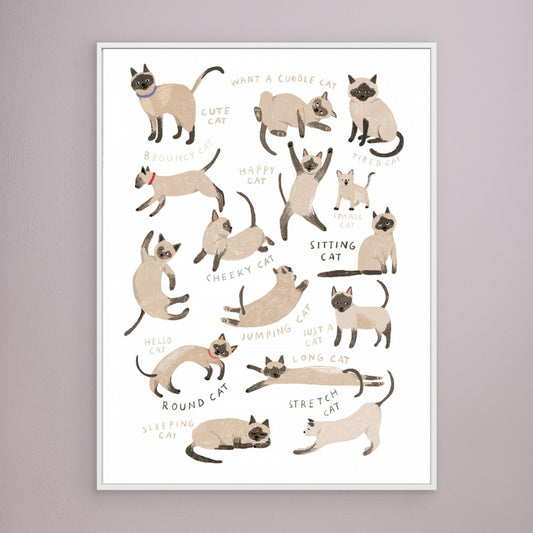 Siamese Cat Print by Hanna Melin