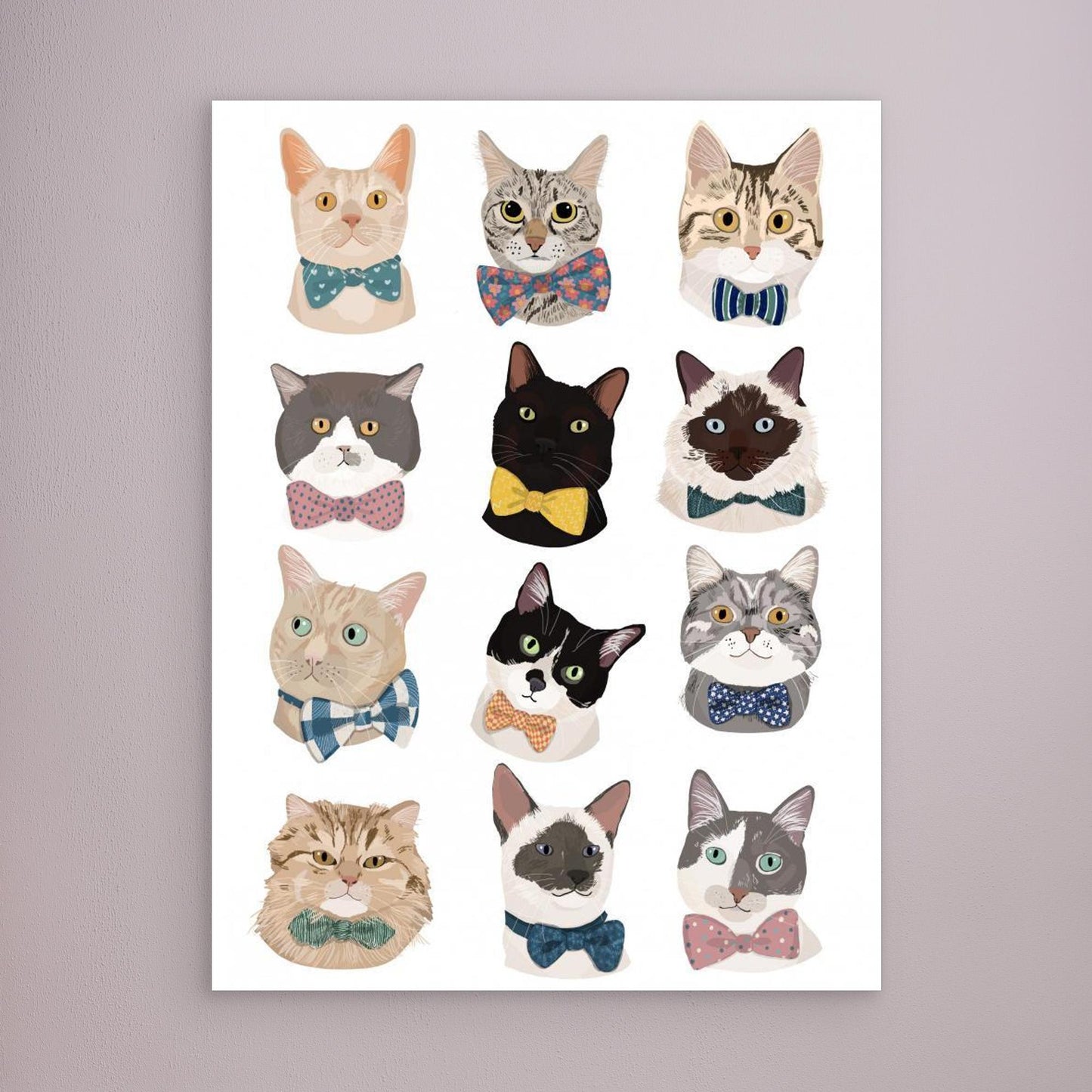 Cats In Bow Tie by Hanna Melin