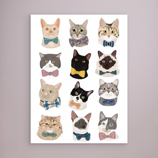 Cats In Bow Tie by Hanna Melin