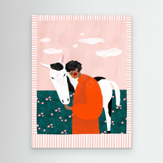 Girl and Horse by Bea Müller