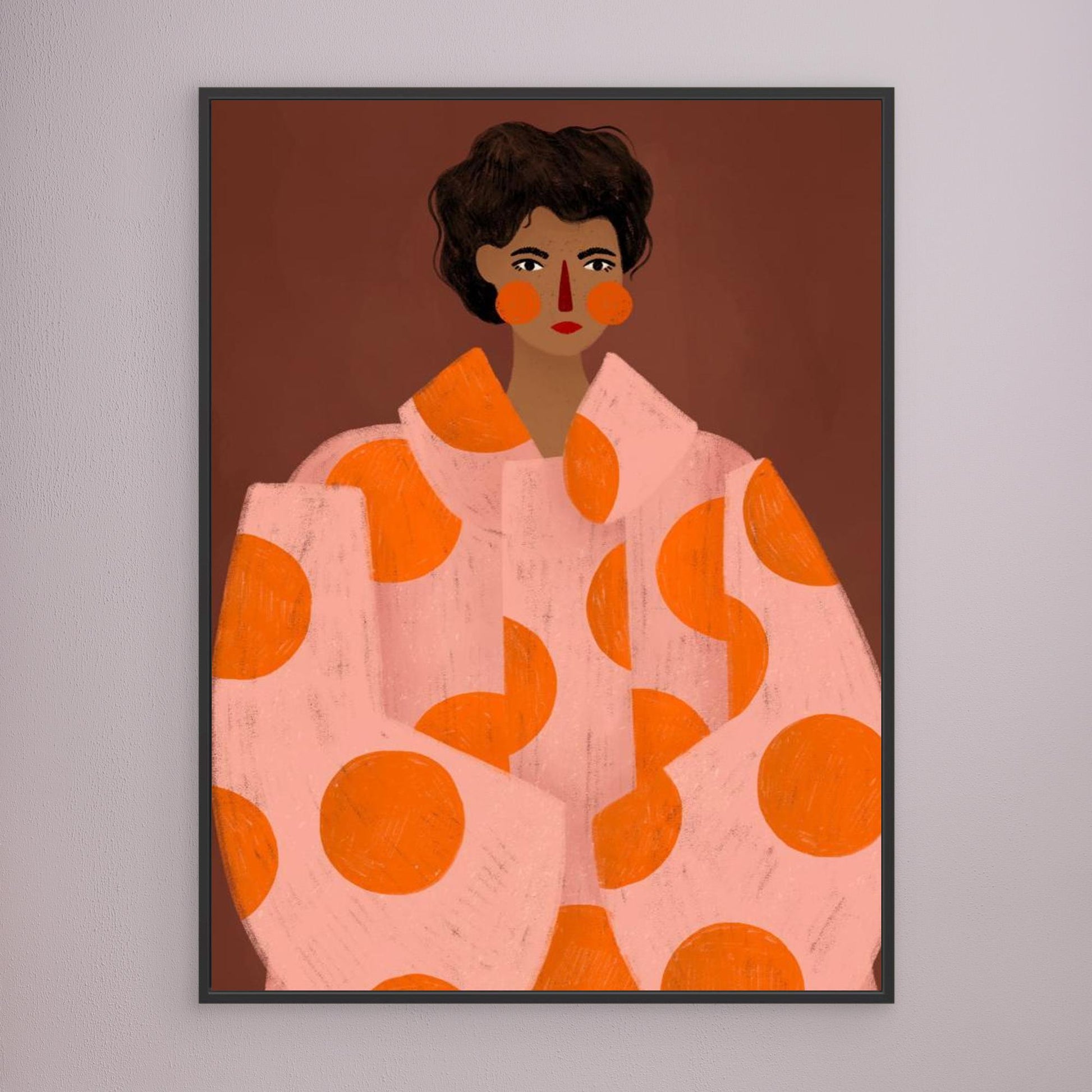 Woman With Orange Dots by Bea Müller