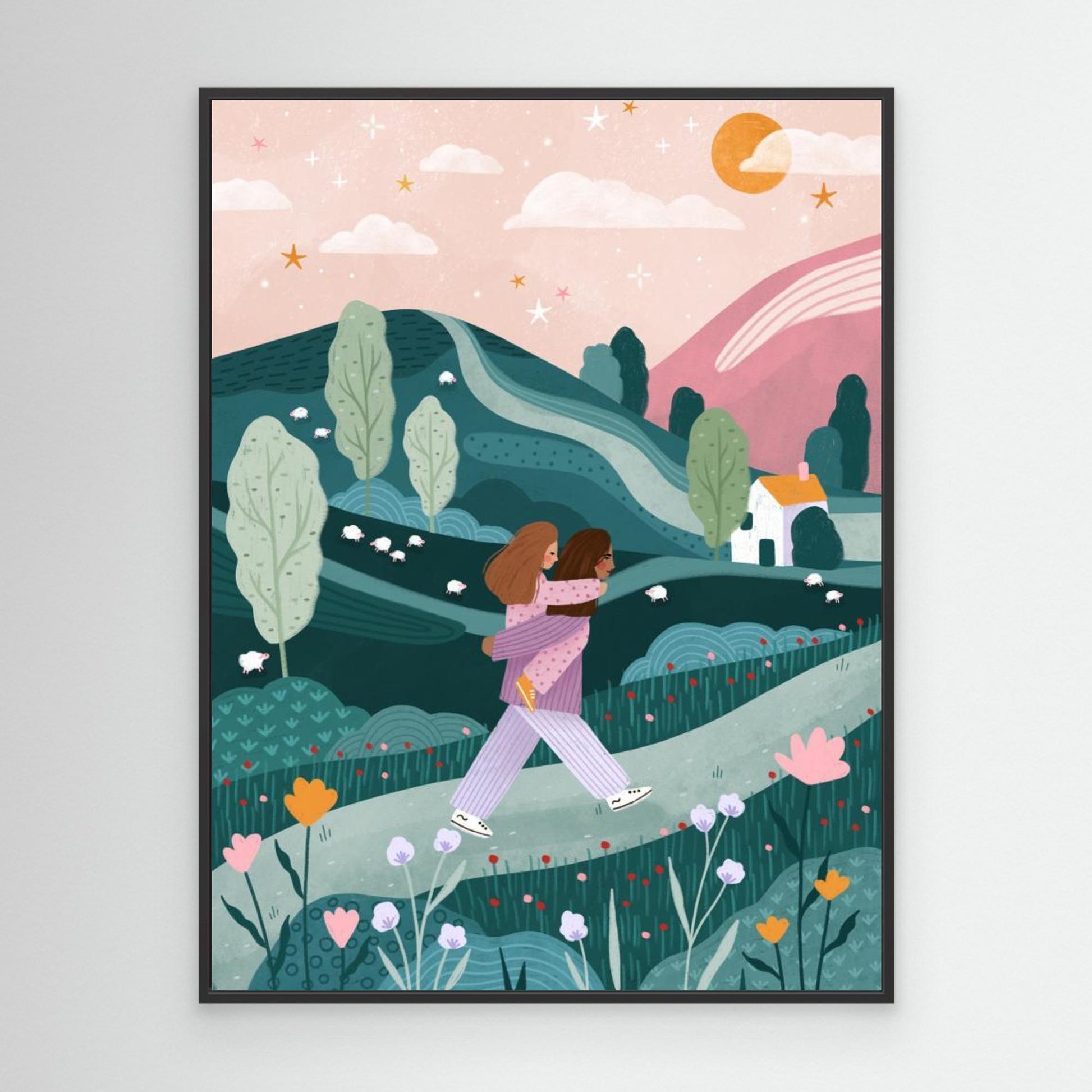 Mummy Daughter Countryside Walk by Bea Müller