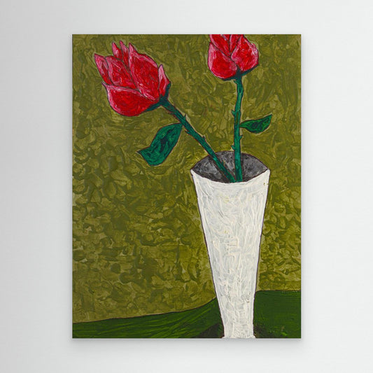 Roses On Green by Dale Hefer &Amp; Family