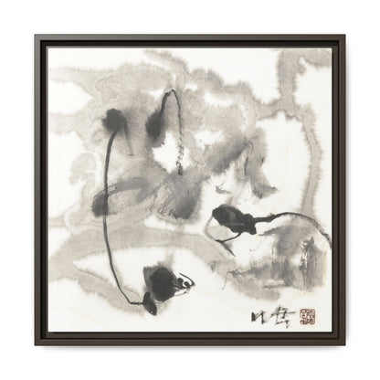 Framed Matte Canvas Art - Abstract Hotel Scenic Decor - Multi-Color Wall Art