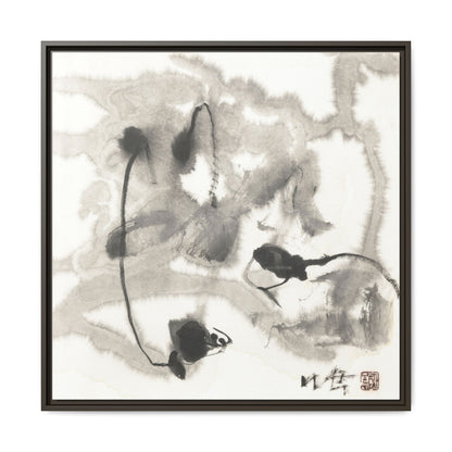 Framed Matte Canvas Art - Abstract Hotel Scenic Decor - Multi-Color Wall Art