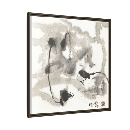 Framed Matte Canvas Art - Abstract Hotel Scenic Decor - Multi-Color Wall Art