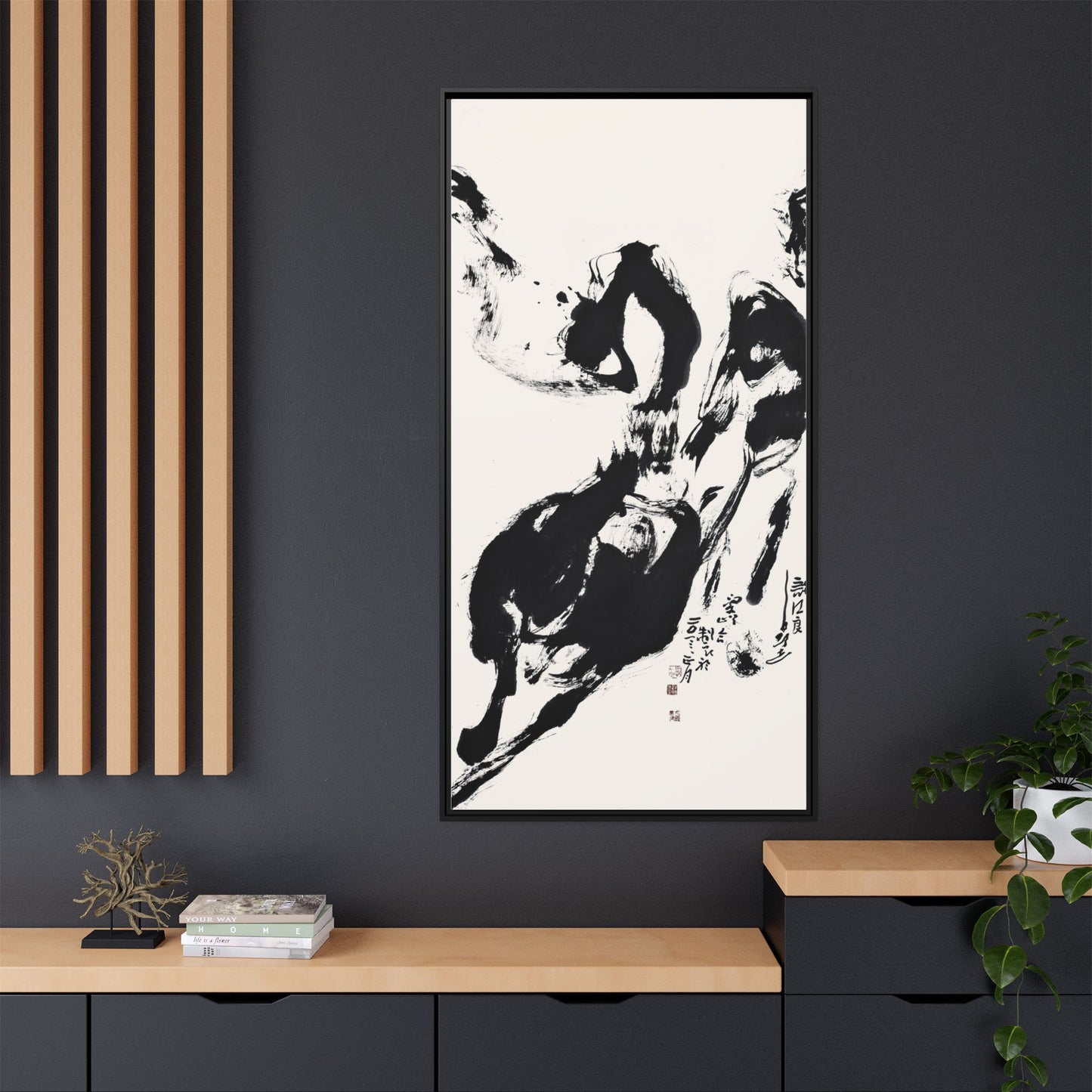 Abstract Framed Canvas Print – Multi-Color Art for Contemporary Spaces