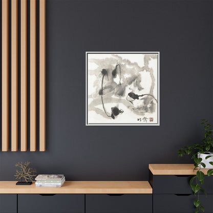 Framed Matte Canvas Art - Abstract Hotel Scenic Decor - Multi-Color Wall Art