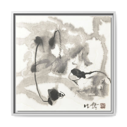 Framed Matte Canvas Art - Abstract Hotel Scenic Decor - Multi-Color Wall Art